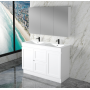 Mia 1200 Matte White Free Standing Double Bowl Vanities Cabinet Only